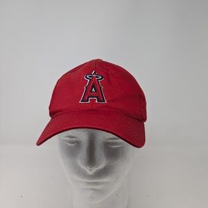 Los Angeles Angels Hat Cap OC Sports Red Strap Back Adjustable A Halo Logo S/M